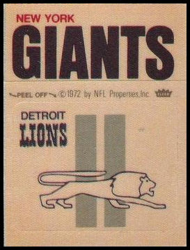 Detroit Lions Logo New York Giants Name